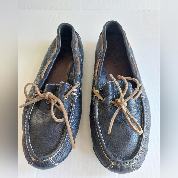 Men COLE HAAN Navy BLUE Loafers Leather Driving Shoes Sz 8.5 - Picture 1 of 8
